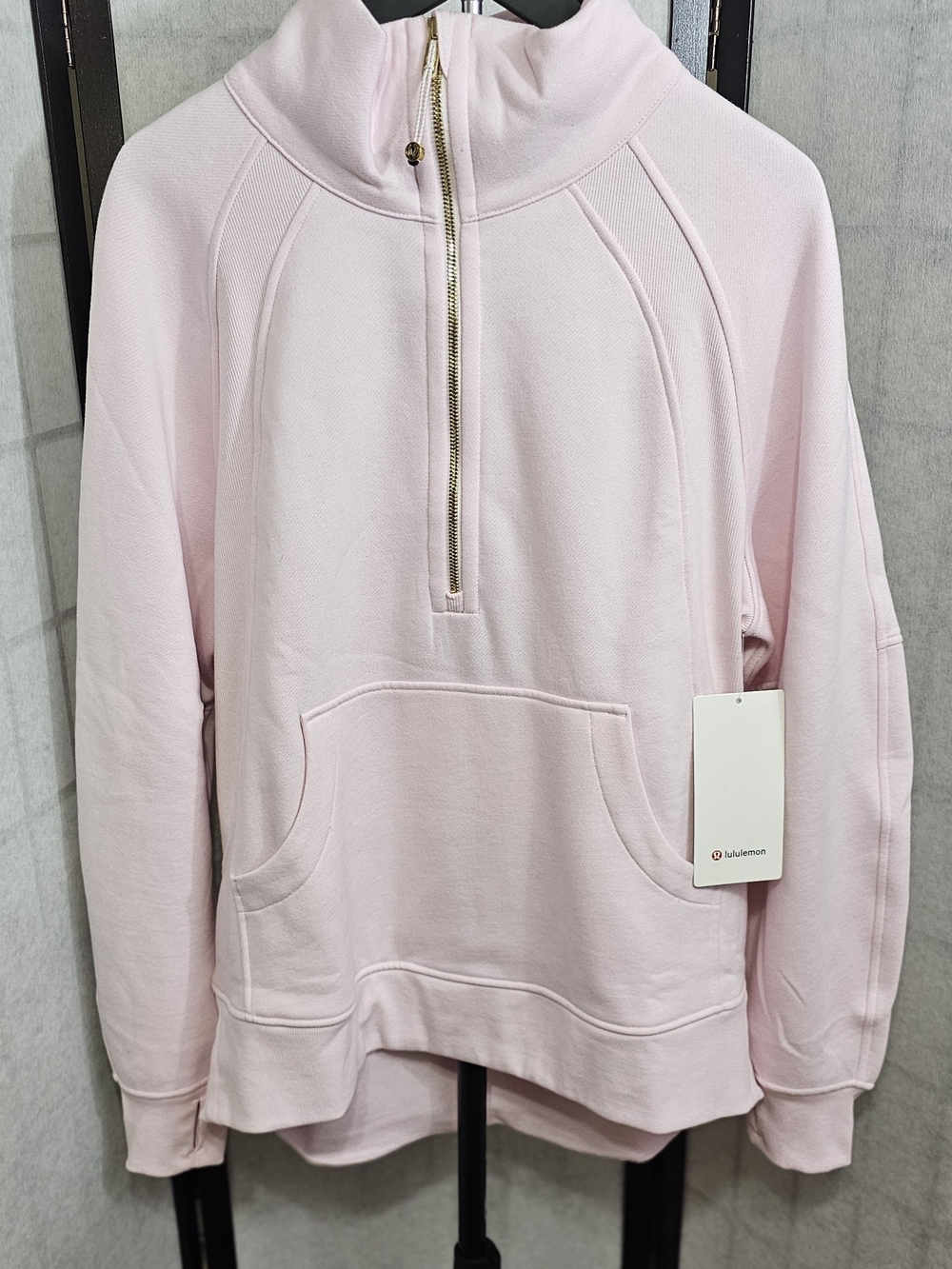 NWT Lululemon Scuba Oversized Funnel Neck Half Zip Long Gold (M/L)